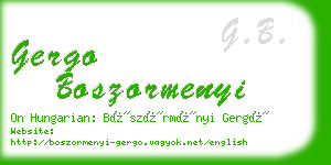 gergo boszormenyi business card